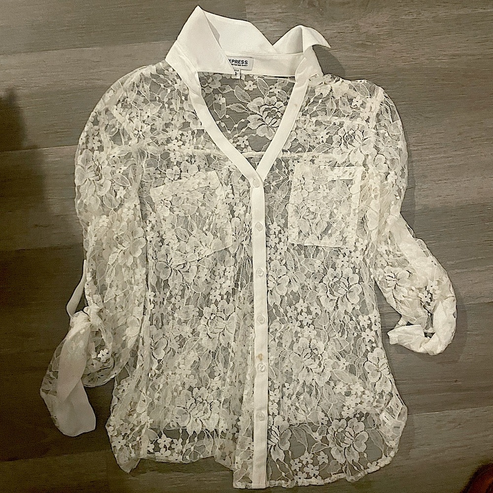 White lace blouse